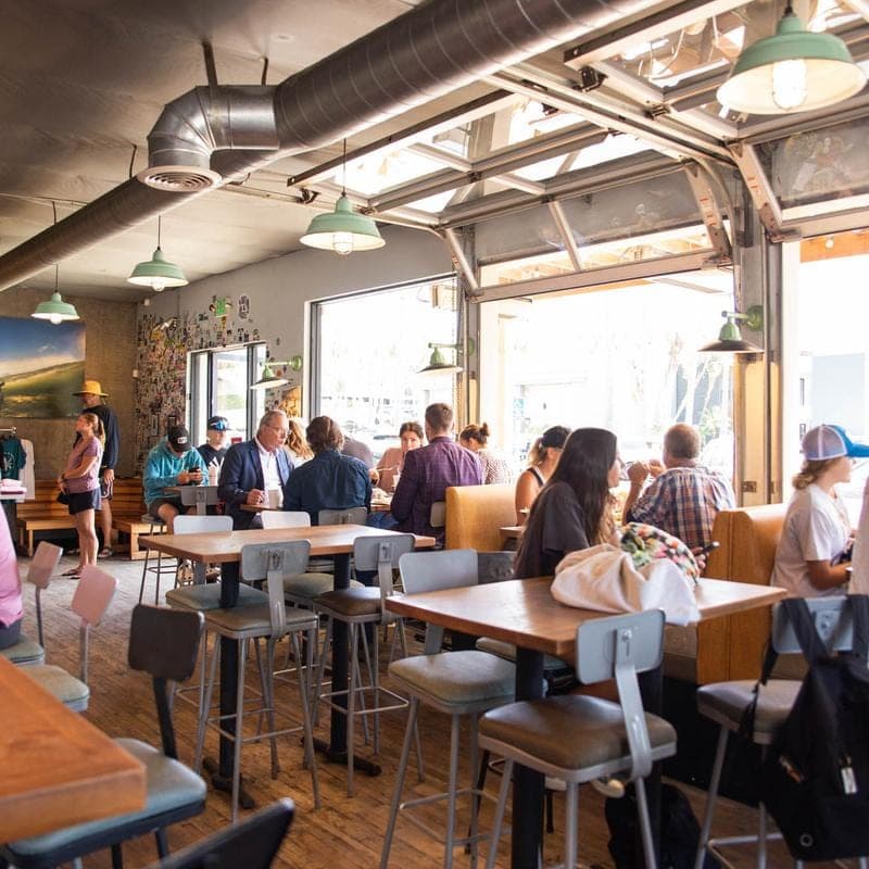 A closer view inside the Cardiff restaurant